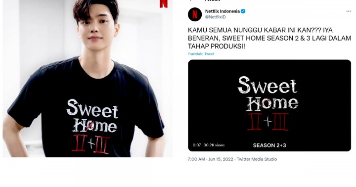 Swee Home 2 dan 3 dikonfirmasi dalam tahap produksi(kolase foto Twitter/@NetflixID)