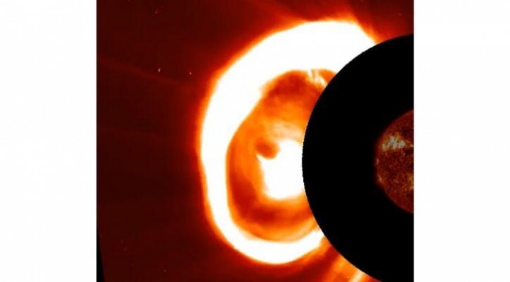 Two spacecraft witness long-duration flare eruptions on the sun’s surface