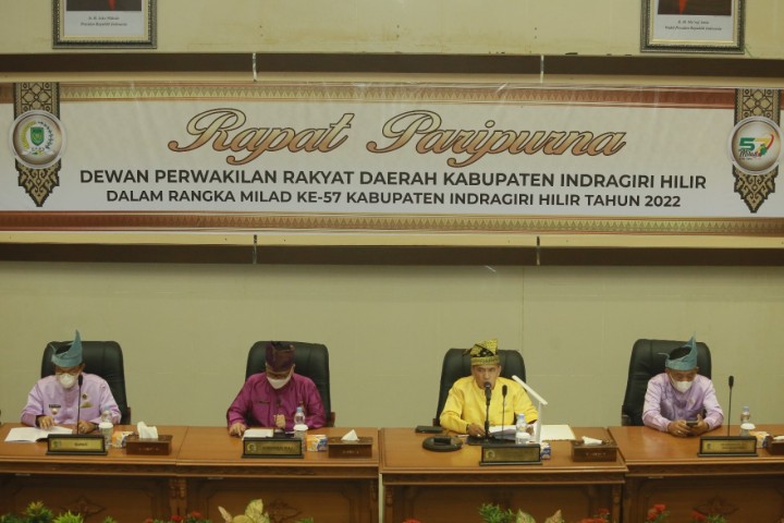 Dewan Perwakilan Rakyat Daerah Kabupaten Indragiri Hilir Gelar Rapat Paripurna Istimewa Dalam Rangka Milad Inhil ke-57