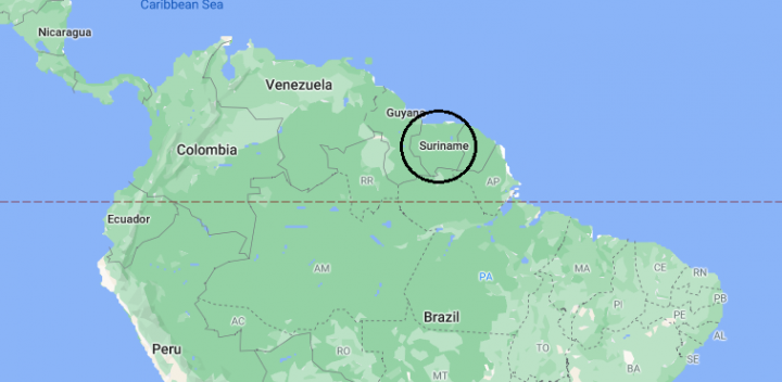 Peta Suriname. Sumber: Internet