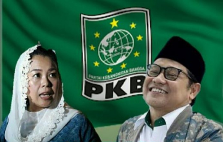 Zannuba Ariffah Chafsoh atau Yenny Wahid dan Ketum PKB Muhaimin Iskandar. Sumber: Internet