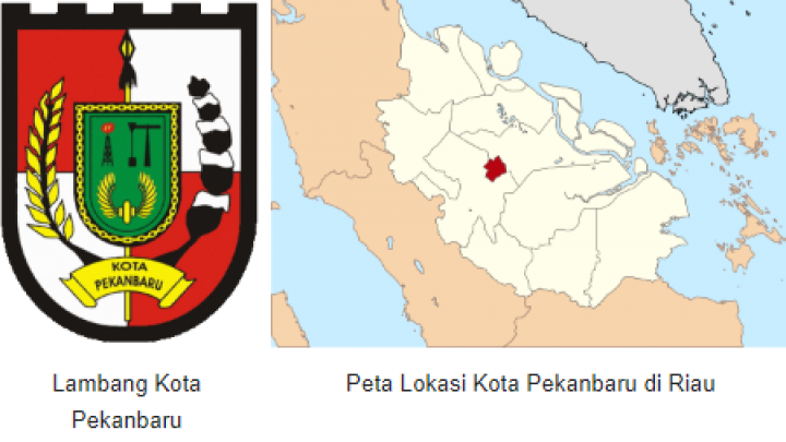 Lambang dan peta Kota Pekanbaru /net