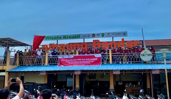 Launching Nama Desa Wisata Kreatif Kampung Bandar oleh Pj Walikota Pekanbaru yang diwakili Staff Ahli Ekonomi Keuangan dan Pembangunan Mahyuddin