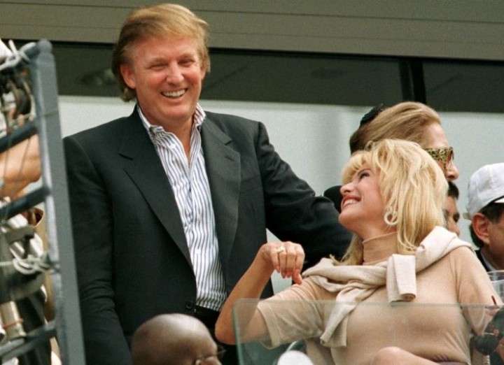 Foto : Donald Trump dan mantan istrinya Ivana Trump saat final putra di AS Terbuka, 7 September 1997