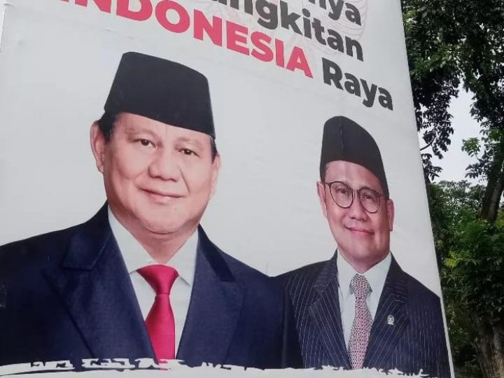 Penampakan baliho Ketum Gerindra Prabowo Subianto dan Ketum PKB Muhaimin Iskandar. Sumber: Detik.com