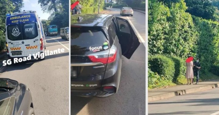 Foto : Pria di Singapura Melompat Keluar dari Kendaraan setelah berantem dengan sang istri