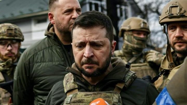 Potret Zelensky Presiden Ukraina/cnbc 