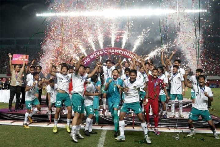 Potret Celebration Timnas Indonesia U16 Juara Piala AFF U-16 2022/ANTARA