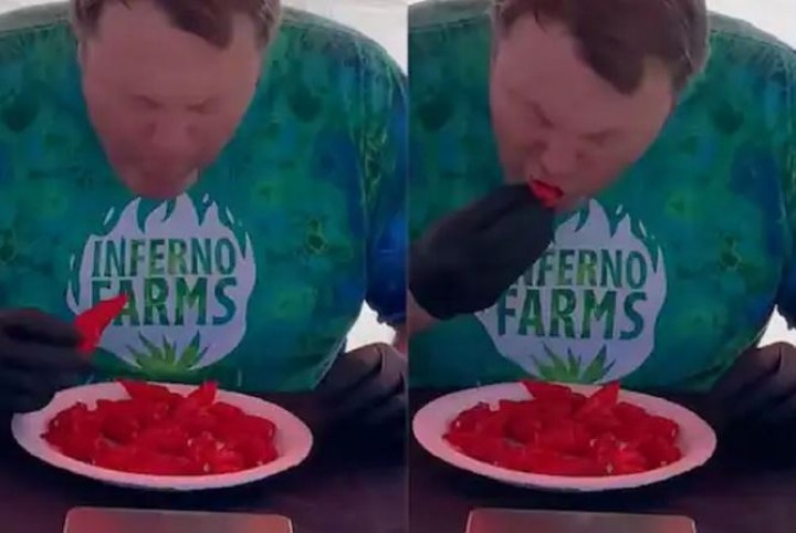 Pria Ini Pecahkan Rekor Dunia Guinness Dengan Makan 17 Ghost Peppers Hanya Dalam Waktu 1 Menit