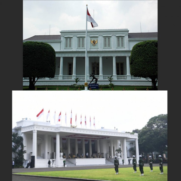 Istana Negara (atas) dan Istana Merdeka (bawah) 