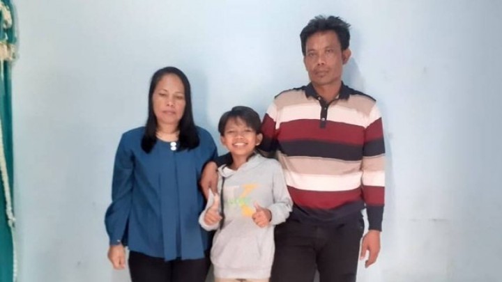 Farel Prayoga dan kedua orang tuanya