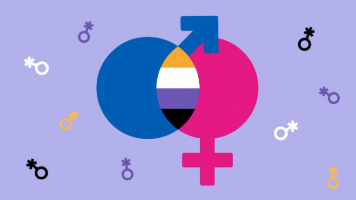 Ilustrasi Non-Biner, Istilah Gender dimana ciri-ciri orang tidak seperti laki-laki dan perempuan /intimina.com