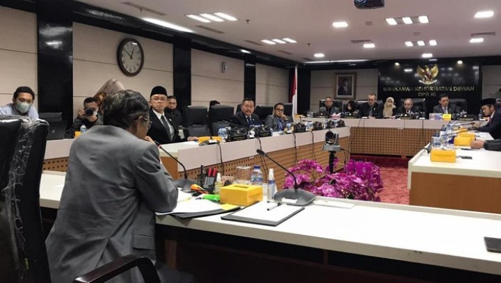 Potret Ruang Makamah Kehormatan Dewan (MKD) Daat Adakan Sidang Mahfud MD Mengenai Kasus Ferdy Sambo (detik.com)