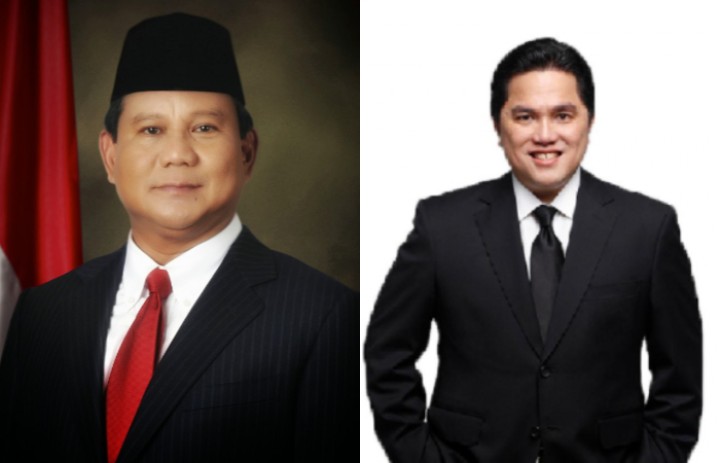 Pasangan duet Prabowo Subianto-Eric Thohir gak ada lawan dalam survei LSI 