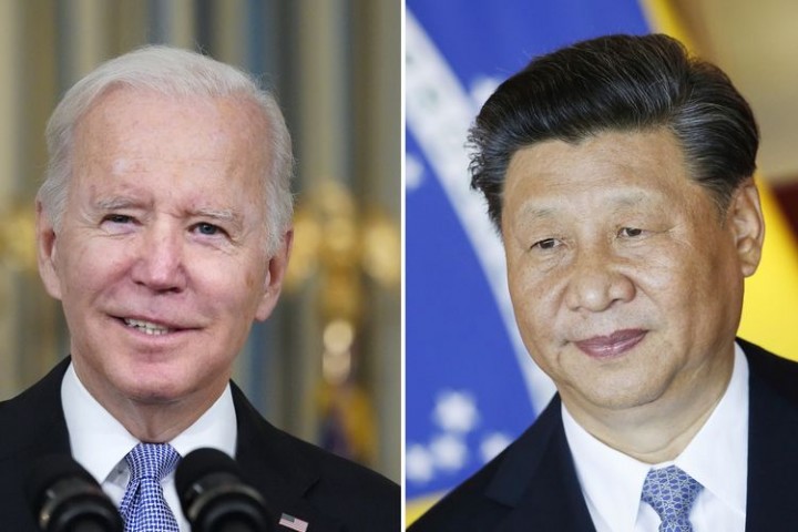 Presiden AS Joe Biden (Kiri) dan Presiden China Xi Jinping (Kanan) (Photo: KompasTv)