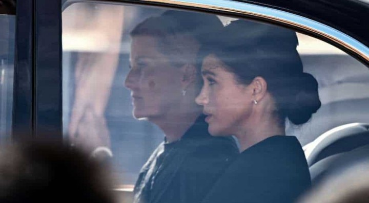 Momen tegang Meghan Markle ketika satu mobil dengan putri Kedua Ratu Elizabeth II yakni, Sophie Countess of Wessex /AFP