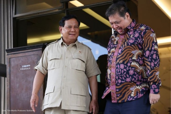 Prabowo Subianto bertemu dengan Airlangga Hartarto untuk membahas kepentingan rakyat /ist