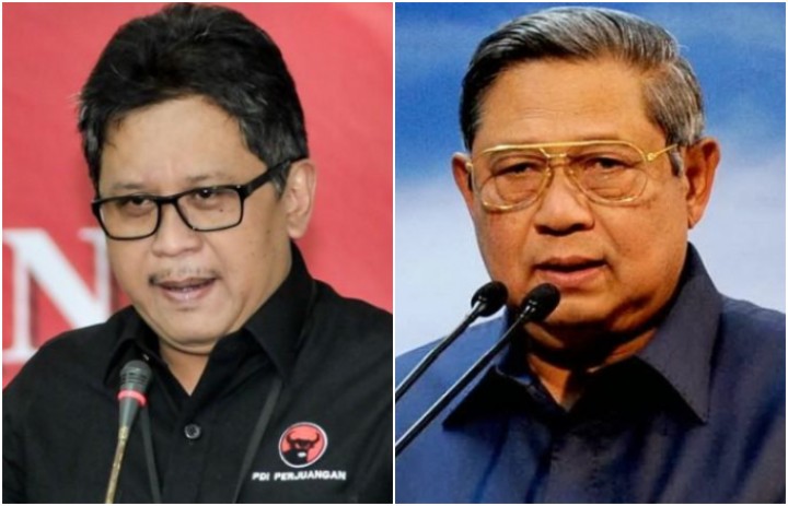 Hasto Kristiyanto (kiri) sindir SBY (kanan) perihal kecurangan pemilu