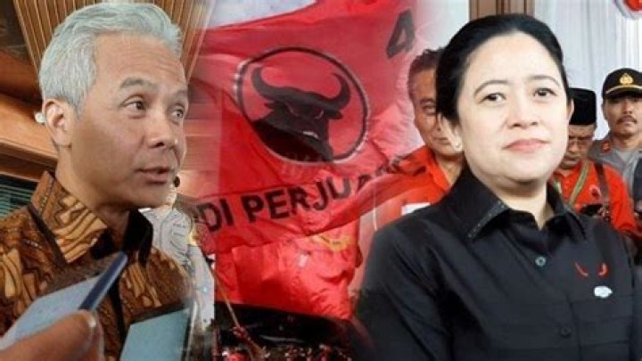 Politisi PDIP Puan Maharani dan Ganjar Pranowo. Sumber: Tribunnews