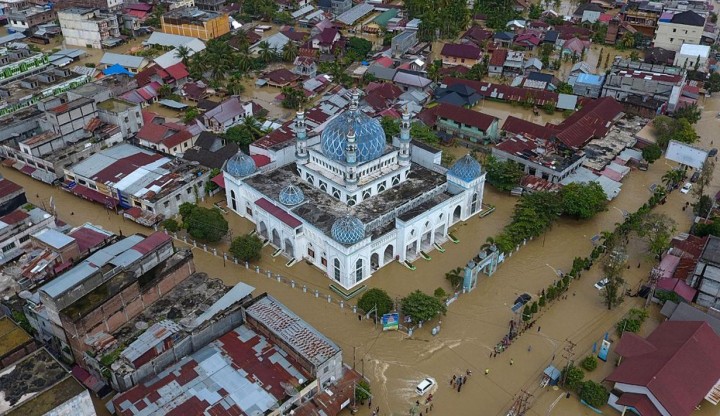 Penampakan Banjir yang MElanda Wilaya Utara Aceh (Foto: Liputan6)