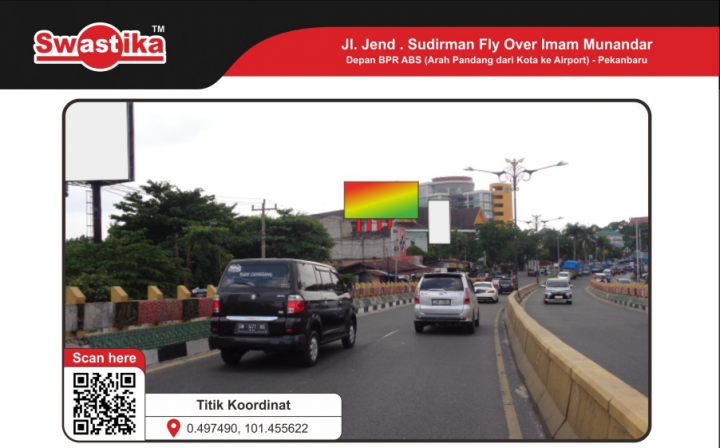 Sewa Baliho di Riau – Jalan Jendral Sudirman Fly Over Imam Munandar