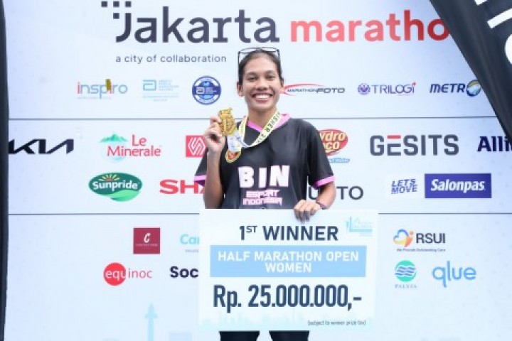  Odekta Elvina Naibaho Menjadi yang Tercepat di Lomba Lari Jakarta Marathon 2022