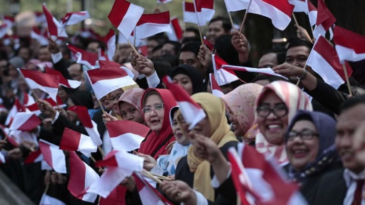 Potret Keramaian Masyarakat saat Pelaksanaan Musra Relawan Jokowi. (Foto: CNN)