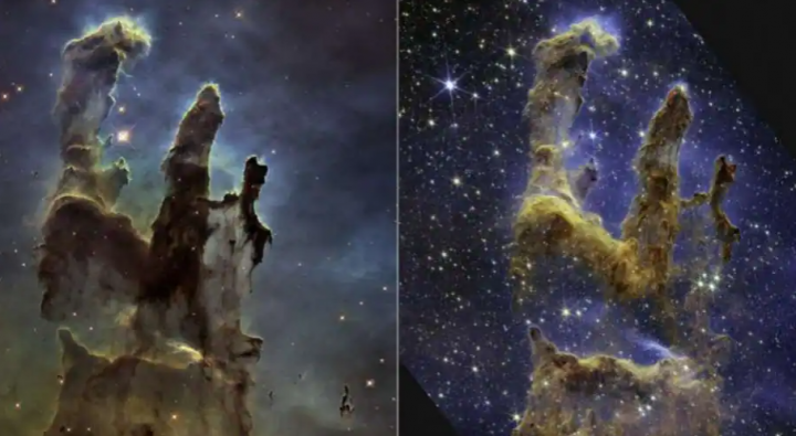Teleskop James Webb berhasil menangkap gambar 'pilar penciptaan' /Twitter