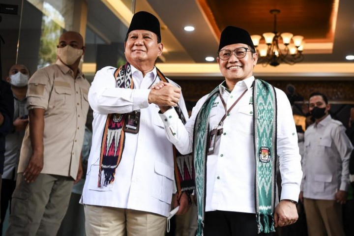 Ketua Umum DPP PKB Muhaimin dan Ketum DPP Gerindra Prabowo. (Foto: Republik)