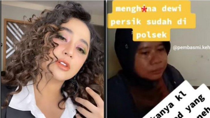 Dewi Persik dan Oknum Terduga Fans Leslar yang Hina DP. (Tribunnews/Foto)