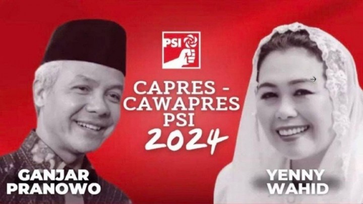 PSI dukung Ganjar Pranowo-Yenny Wahid. Sumber: Kumparan.com