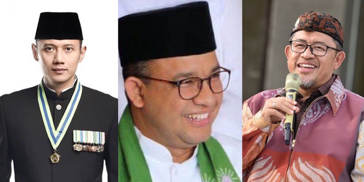 Ketum Demokrat Agus Harimurti Yudhoyono (AHY), Anies Baswedan dan Politisi PKS Ahmad Heryawan. Sumber: rmol