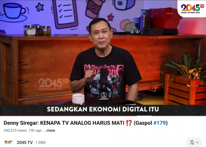 Denny Siregar Berang Soal TV Analog yang Disuntik Mati, Kenapa?