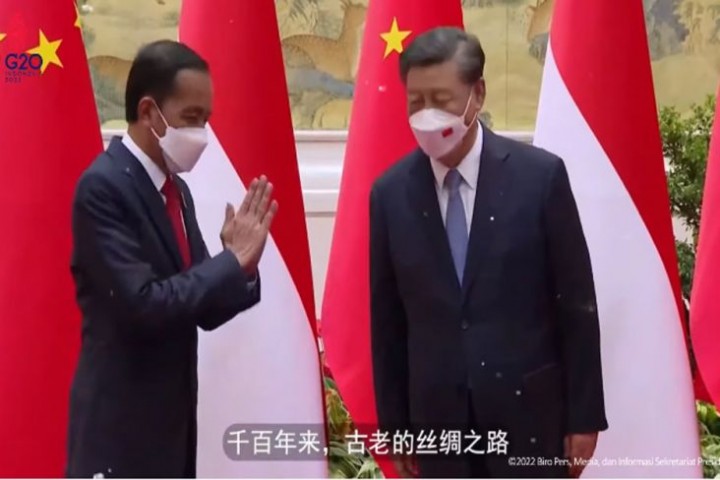 Jokowi menyebut Xi Jinping kakak besar saat pertemuan bilateral antara kedua negara /Tangkapan Layar Youtube Sekretariat Presiden