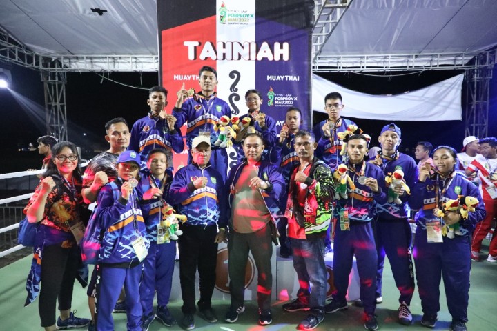 Pertama Ikut Porprov, Atlet Muay Thai Siak Rebut 14 Medali