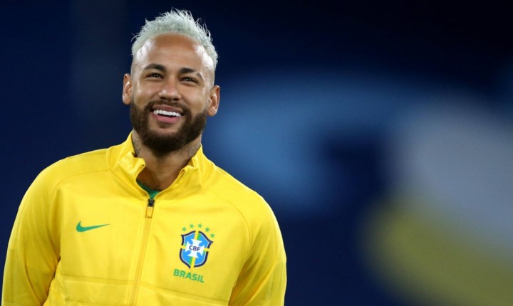 Potret Neymar dengan Timnas Brasil. (Eksportivo/Foto)