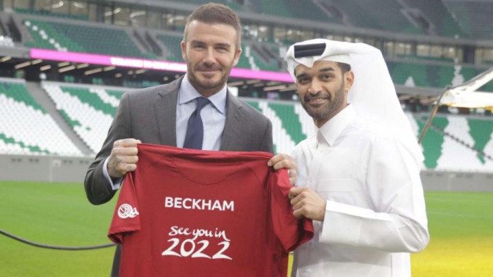 Potret Davic Beckham di Piala Dunia Qatar 2022. (The Times/Foto)
