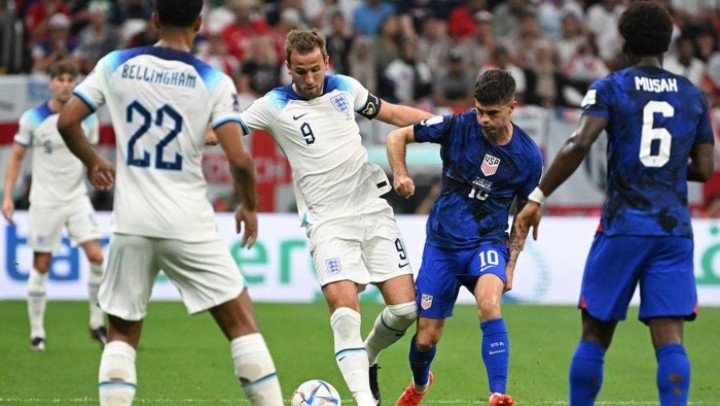 Potret laga Ingggris kontra Amerika Serikat di Piala Dunia 2022 (detik.com/Foto