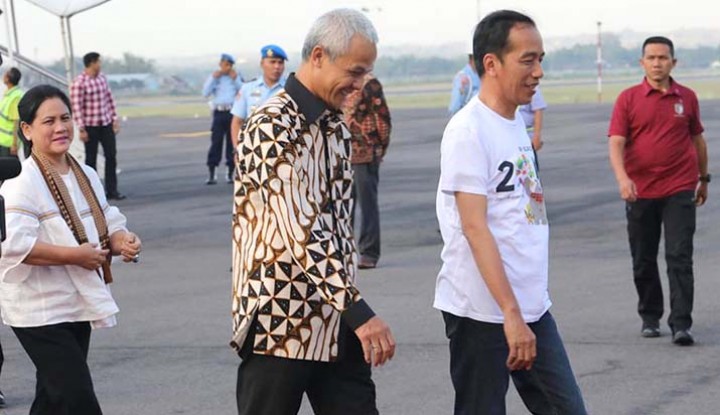 Presiden RI Joko Widodo dan Gubernur Jawa Tengah Ganjar Pranowo. Sumber: Gasuri