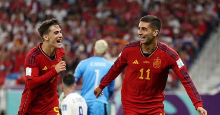 Laga Spanyol vs Jerman di Piala Dunia 2022 Qatar Berakhir Imbang, Potret Gavi Salah Satu Pemain Terbaik Muda Spanyol (CNN Indonesia/Foto)