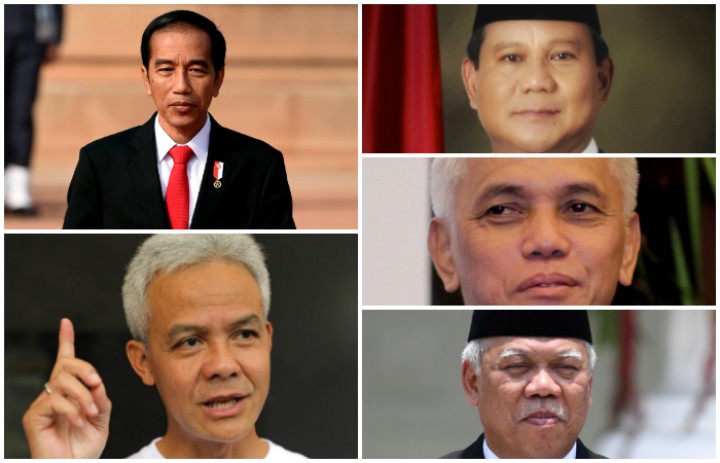 Jokowi sebut sosok rambut putih itu Ganjar, Prabowo, Hatta Rajasa dan Basuki Hadimuljono