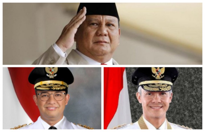Survei terbaru menyebutkan Prabowo akan menang jika head to head dengan Ganjar dan Anies
