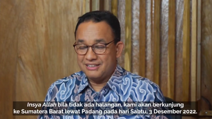 Agenda Anies Baswedan Besok: Tiba di Sumbar Lanjutkan Safari Politik