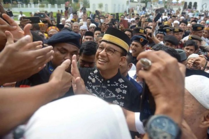 Anies Baswedan saat safari politik ke Aceh /Antara