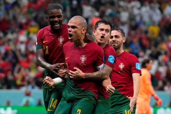 Potret Selebrasi Timnas Portugal atas Kemenangan Mereka Lawan Swiss. (Bola.net/Foto)