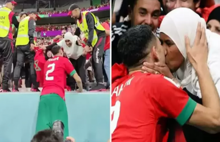 Achraf Hakimi membeberkan senjata rahasianya yang menghantarkan Marokok ke perempat final Piala Dunia 2022 /@ZAJD01/Twitter. @_FaridKhan/Twitter