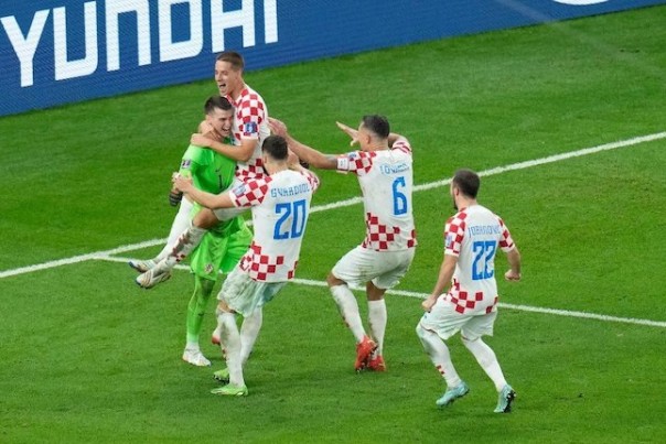 Potret Timnas Kroasia saat Berhasil Gagalkan Brasil Melaju ke Final. (Bola.net/Foto