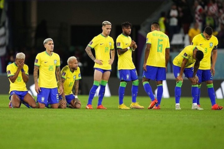 Potret Timnas Brasil Usai Dikalahkan Kroasia di Perempatfinal Piala Dunia 2022. (Bola.net/Foto)