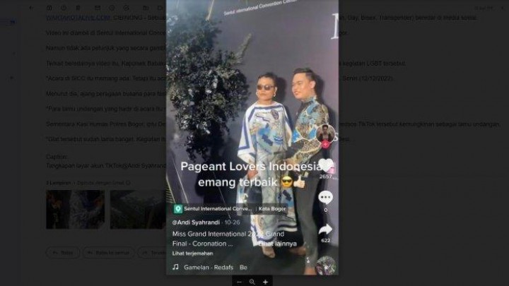 Video diduga pesta LGBT di Sentul Bogor viral di media sosial /Screenshoot TikTok