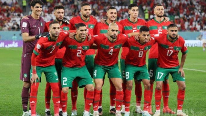 Potret Timnas Maroko di Babak Perebutan Posisi Juara 3 di Piala Dunia 2022. (Twitter/Foto)